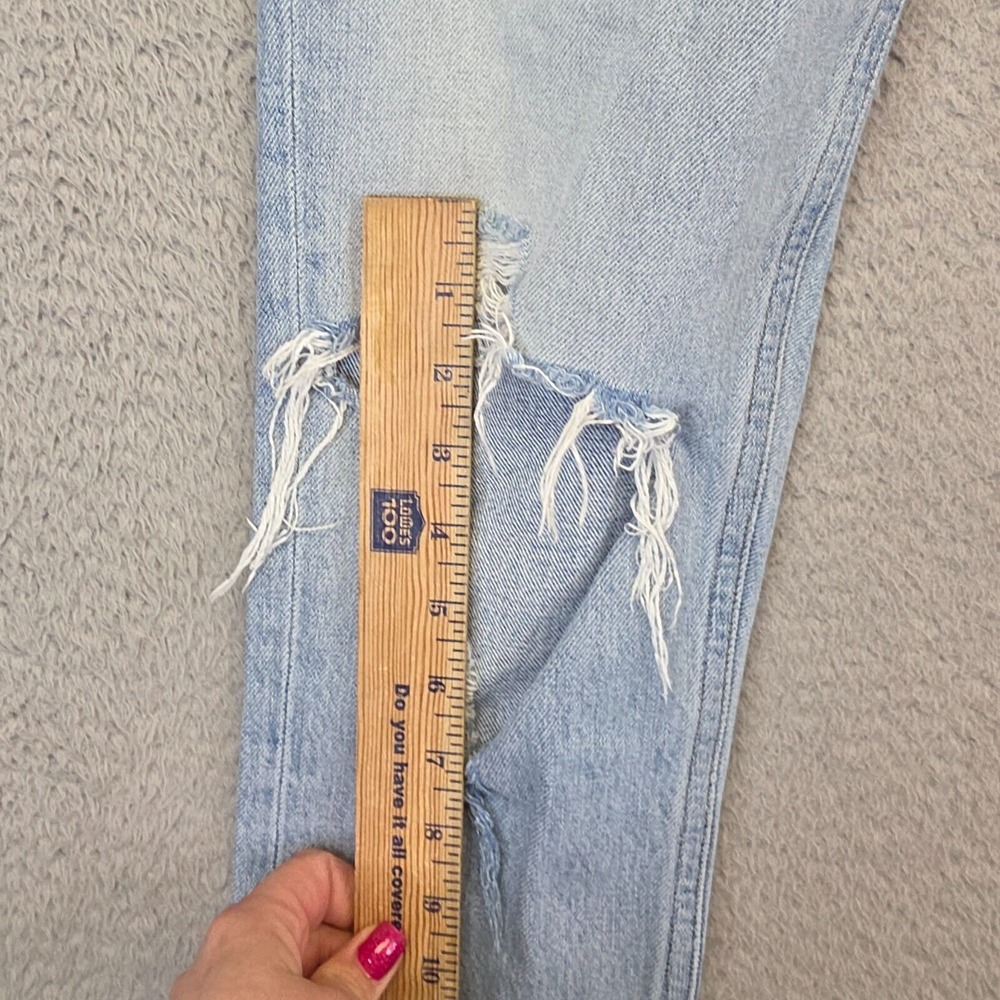 Agolde Jeans Womens 24 Capri Light Washed Distressed Organic Cotton Denim Grunge - Picture 16 of 16